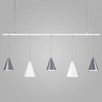 Подвесной светильник Eurosvet Castle 50088/5 белый/серебро фото