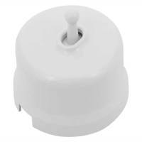 пластиковый выключатель 1-кл. перекрестный, пластик, (тумблерный), белый, b1-233-21, bironi