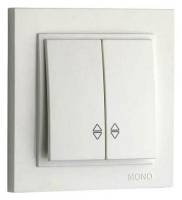 Выключатель проходной двухклавишный Mono Electric Despina 102-010023-111 фото