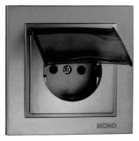 Розетка с заземлением и крышкой Mono Electric Despina 102-242421-118 фото