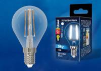 Лампа светодиодная Uniel  E14 9Вт 4000K LED-G45-9W/4000K/E14/CL PLS02WH картон фото