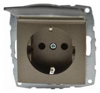 Розетка с заземлением без рамки с крышкой Mono Electric Despina / Larissa 500-002321-118 фото