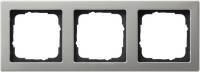 21321 - Gira Edelstahl Рамка на 3 поста, сталь, прямые края фото