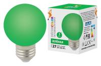Лампа светодиодная Volpe  E27 3Вт K LED-G60-3W/GREEN/E27/FR/С фото