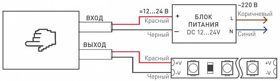 Сенсорный диммер схема