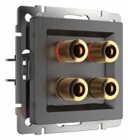 Розетка акустическая без рамки Werkel графит рифленый W1185004 фото