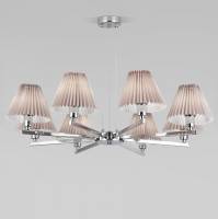 Подвесная люстра Eurosvet Peony 60136/8 хром/серый фото