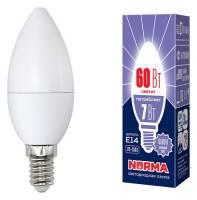 Лампа светодиодная Volpe  E14 7Вт 6500K LED-C37-7W/DW/E14/FR/NR картон фото