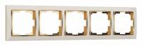 Рамка на 5 постов Werkel слоновая кость / золото W0051932 фото