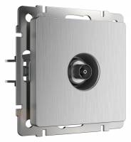 ТВ-розетка без рамки Werkel cеребряный рифленый W1183009 фото