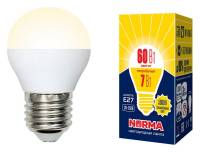 Лампа светодиодная Volpe  E27 7Вт 3000K LED-G45-7W/WW/E27/FR/NR картон фото