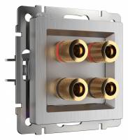 Розетка акустическая без рамки Werkel cеребряный рифленый W1185009 фото