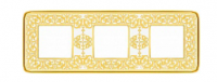 фото рамка 3-поста fede emporio цвет: светлое золото-белая патина