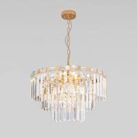 Подвесная люстра Eurosvet Elegante 10130/8 золото/прозрачный хрусталь Strotskis фото