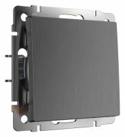 Выключатель одноклавишный без рамки Werkel графит рифленый W1110004 фото