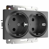 Розетка двойная с заземлением без рамки Werkel W117 3 W1172004 фото