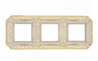 фото рамка 3-поста fede toscana firenze цвет:		светлое золото-белая патина