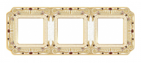 фото рамка 3-поста fede toscana firenze цвет:	светлое золото-белая патина/palace
