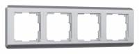 Рамка на 4 поста Werkel Stream серебряный W0042106 фото