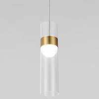 Подвесной светильник Eurosvet Lumen 50244/1 LED латунь/прозрачный фото