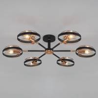 Люстра на штанге Eurosvet Gallo 70121/6 черный фото