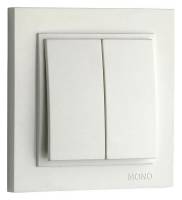 Выключатель двухклавишный Mono Electric Despina 102-010025-102 фото
