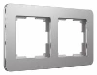 Рамка на 2 поста Werkel Platinum алюминий W0022606 фото
