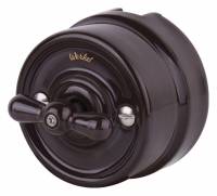 Выключатель на 4 положения двухклавишный без рамки Werkel коричневый Ретро W5620014 фото