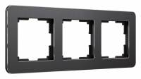 Рамка на 3 поста Werkel Platinum черный W0032608 фото