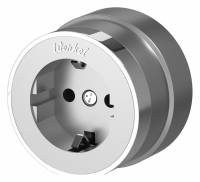 Розетка с заземлением Werkel Vintage серебро, хром W5871054 фото