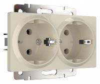 Розетка двойная с заземлением без рамки Werkel слоновая кость W1172003 (слоновая кость) фото
