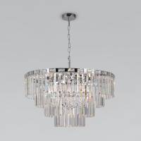 Подвесная люстра Eurosvet Elegante 10130/10 хром/прозрачный хрусталь Strotskis фото