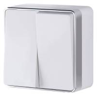 Выключатель двухклавишный Werkel Gallant (белая) W5020001 фото