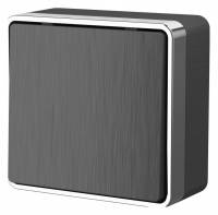 Выключатель проходной одноклавишный Werkel графит рифленый W5012004 фото