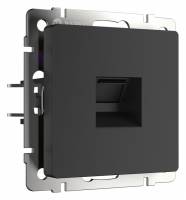 Розетка телефонная RJ-11 без рамки Werkel Черный матовый W1182008 фото