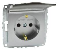 Розетка с заземлением без рамки с крышкой Mono Electric Despina / Larissa 500-002121-118 фото