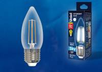 Лампа светодиодная Uniel  E27 9Вт 4000K LED-C35-9W/4000K/E27/CL PLS02WH картон фото