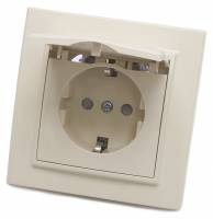 Розетка влагозащищенная с заземлением и шторками с крышкой Stekker PST16-9012 39238 фото