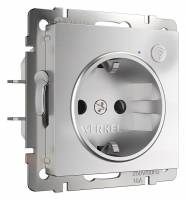 Розетка с заземлением и шторками, без рамки с Wi-Fi Werkel серебряный W1171606 фото