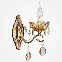 Бра Eurosvet Теодора 10037/1 золото/тонированные хрусталь Strotskis фото