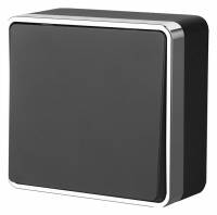 Выключатель проходной одноклавишный без рамки Werkel черный / хром W5012035 фото