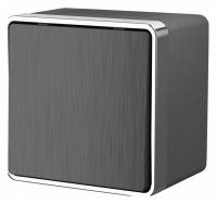 Выключатель одноклавишный влагозащищенный Werkel Gallant (графит рифленый) W5010204 фото