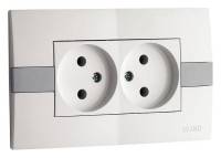 Розетка двойная Mono Electric Eсо 101-010105-121 фото