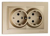 Розетка двойная с заземлением Mono Electric Despina 102-222204-120 фото