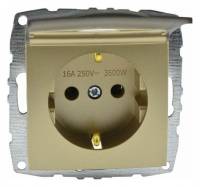Розетка с заземлением без рамки с крышкой Mono Electric Despina / Larissa 500-002221-118 фото