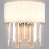 Накладной светильник Eurosvet Amantea 10122/2 хром/прозрачный хрусталь Strotskis (10106/2) фото