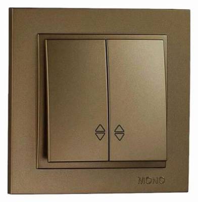 Выключатель проходной двухклавишный Mono Electric Despina 102-232323-111 фото