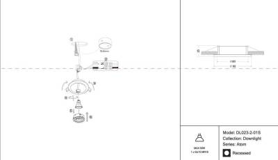 Встраиваемый светильник Maytoni Atom DL023-2-01S фото