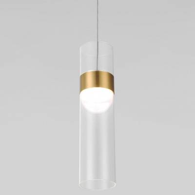 Подвесной светильник Eurosvet Lumen 50244/1 LED латунь/прозрачный фото
