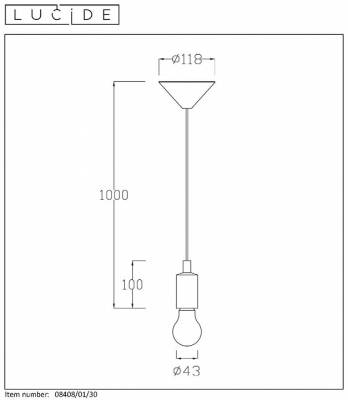 Подвесной светильник Lucide Fix 08408/01/30 фото